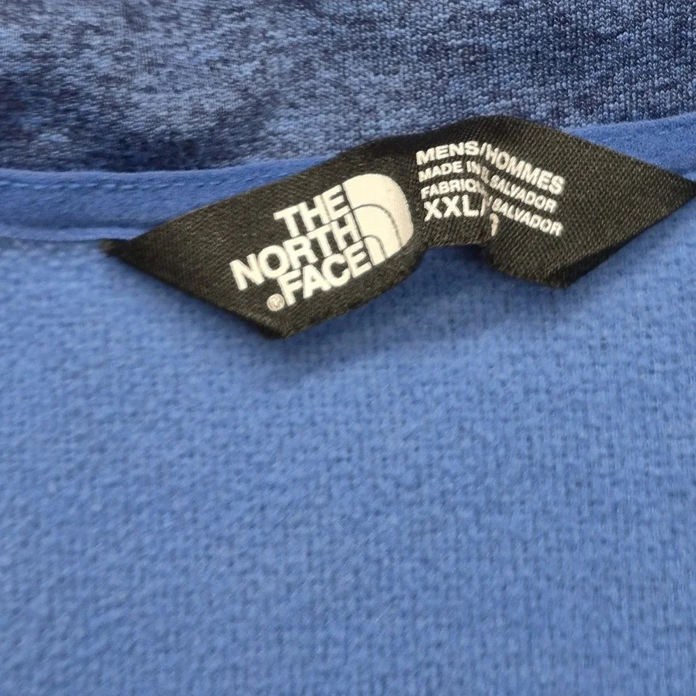 The North Face Jacket Mens XXL Blue 1/4 Zip Fleece Pullover Sweater  CUG0